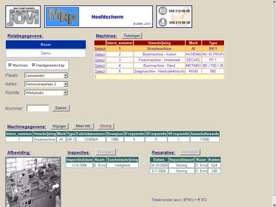 MRP beeldscherm