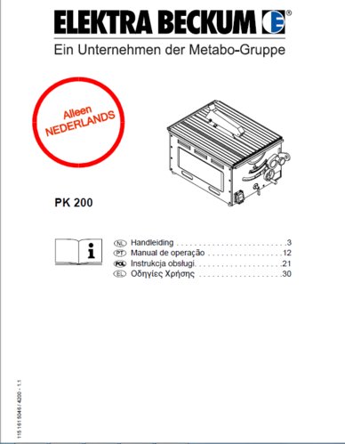 Elektra beckum - PK 200- NL